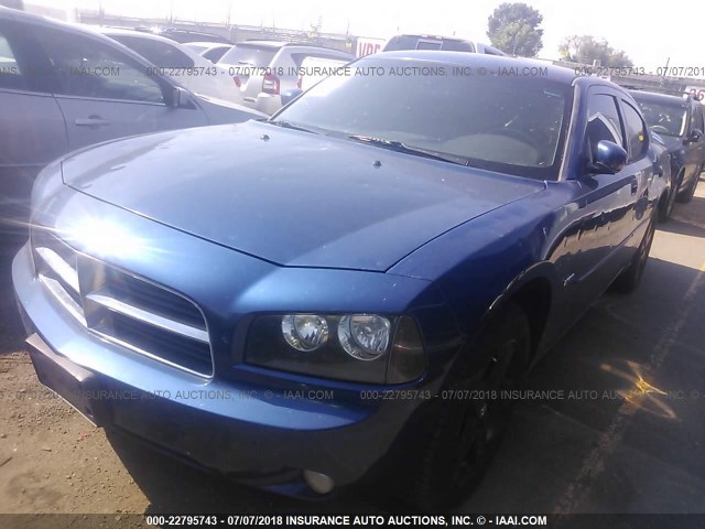 2B3CK8CT5AH291637 - 2010 DODGE CHARGER R/T BLUE photo 2