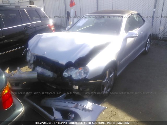 WDBTK75G66T057458 - 2006 MERCEDES-BENZ CLK 500 SILVER photo 2