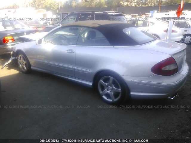 WDBTK75G66T057458 - 2006 MERCEDES-BENZ CLK 500 SILVER photo 3