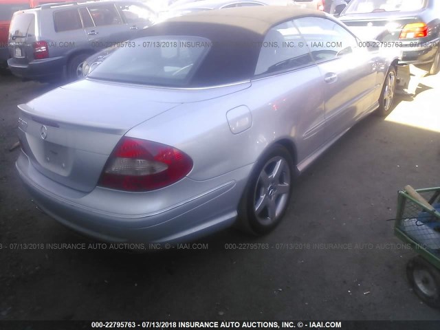 WDBTK75G66T057458 - 2006 MERCEDES-BENZ CLK 500 SILVER photo 4