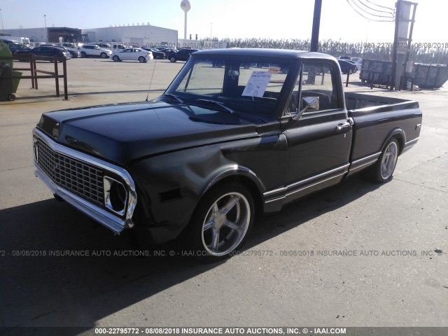 CE141S648965 - 1971 CHEVROLET C10 GRAY photo 2