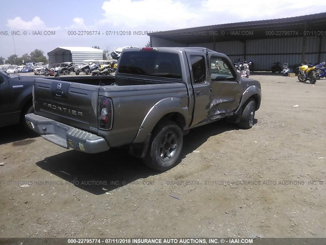 1N6ED27T34C458963 - 2004 NISSAN FRONTIER CREW CAB XE V6 TAN photo 4