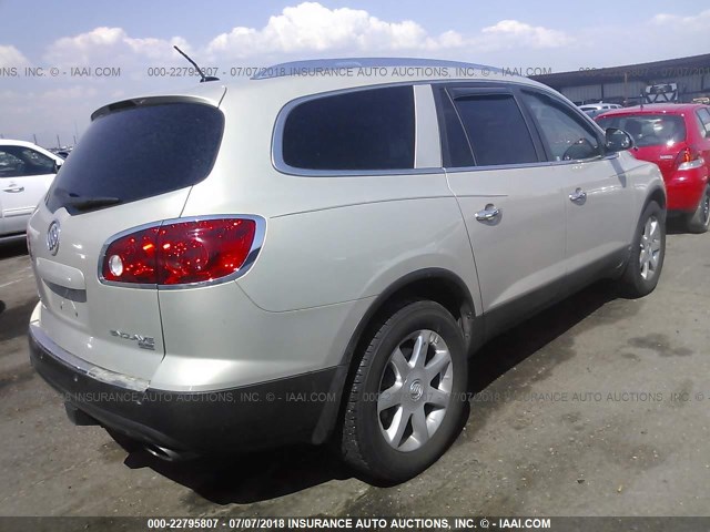 5GAER23758J129892 - 2008 BUICK ENCLAVE CXL BEIGE photo 4