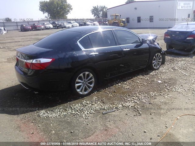 1HGCR2F5XEA302786 - 2014 HONDA ACCORD SPORT BLACK photo 4