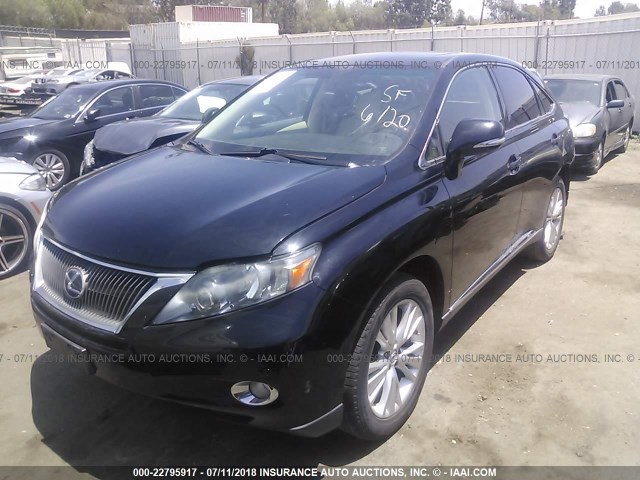 JTJZB1BA9A2401143 - 2010 LEXUS RX 450 BLACK photo 2