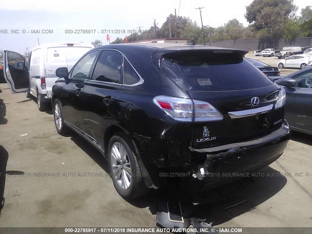 JTJZB1BA9A2401143 - 2010 LEXUS RX 450 BLACK photo 3