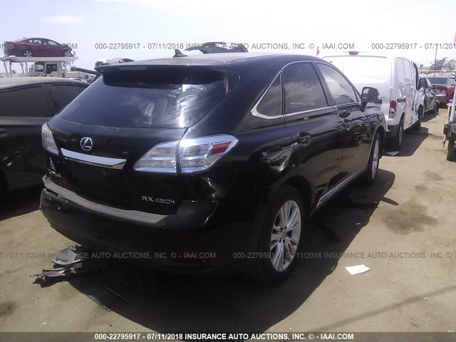 JTJZB1BA9A2401143 - 2010 LEXUS RX 450 BLACK photo 4