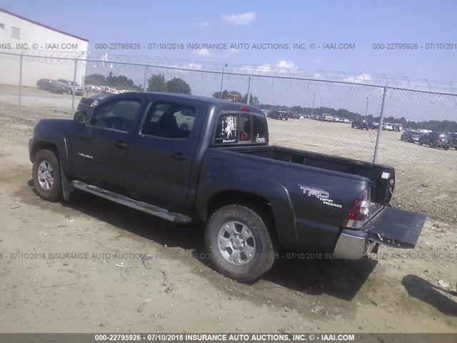 3TMJU62N59M075193 - 2009 TOYOTA TACOMA DOUBLE CAB PRERUNNER GRAY photo 3