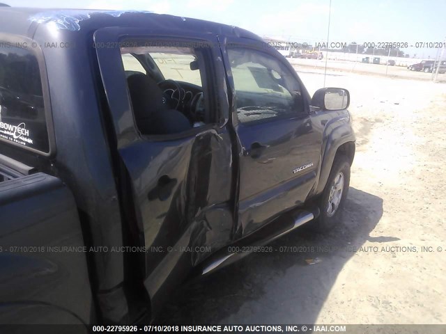 3TMJU62N59M075193 - 2009 TOYOTA TACOMA DOUBLE CAB PRERUNNER GRAY photo 6