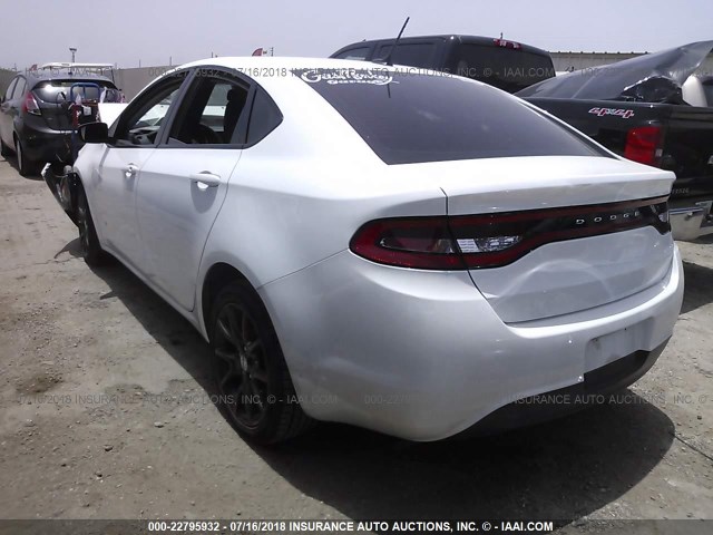 1C3CDFFA7GD820281 - 2016 DODGE DART SXT SPORT WHITE photo 3