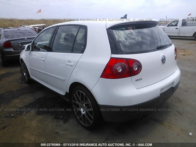 WVWHV71KX7W110543 - 2007 VOLKSWAGEN NEW GTI WHITE photo 3