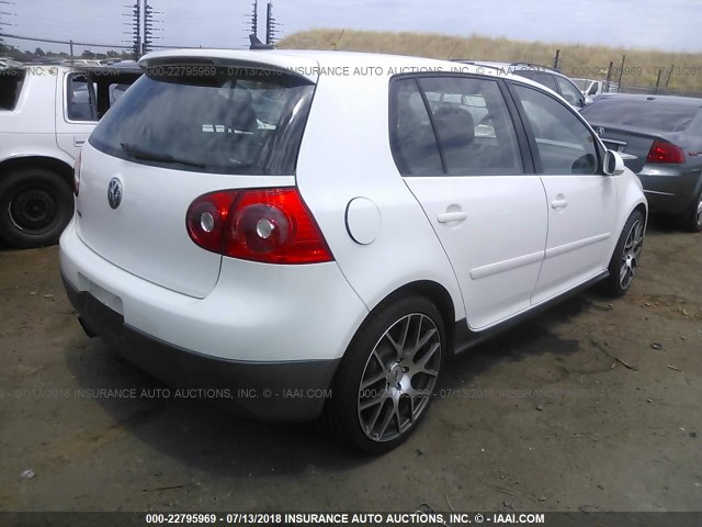 WVWHV71KX7W110543 - 2007 VOLKSWAGEN NEW GTI WHITE photo 4