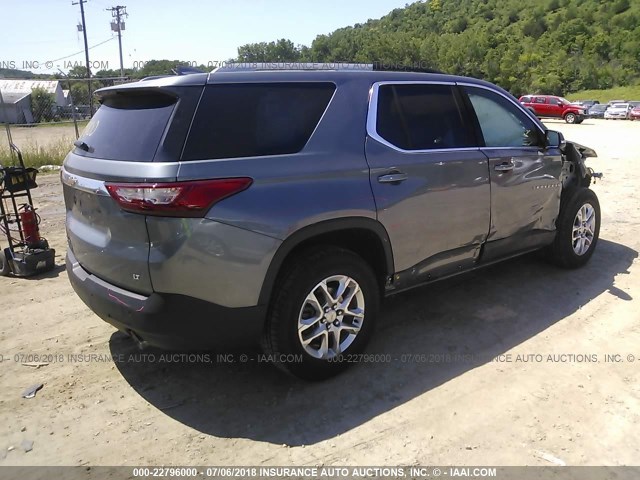 1GNEVGKW0JJ185073 - 2018 CHEVROLET TRAVERSE LT SILVER photo 4