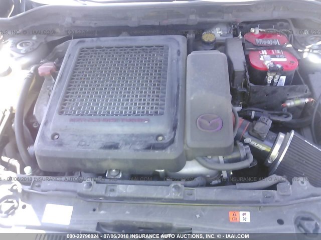 JM1BL1H37A1342450 - 2010 MAZDA SPEED 3 SILVER photo 10