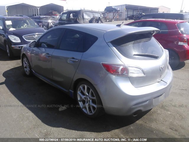 JM1BL1H37A1342450 - 2010 MAZDA SPEED 3 SILVER photo 3