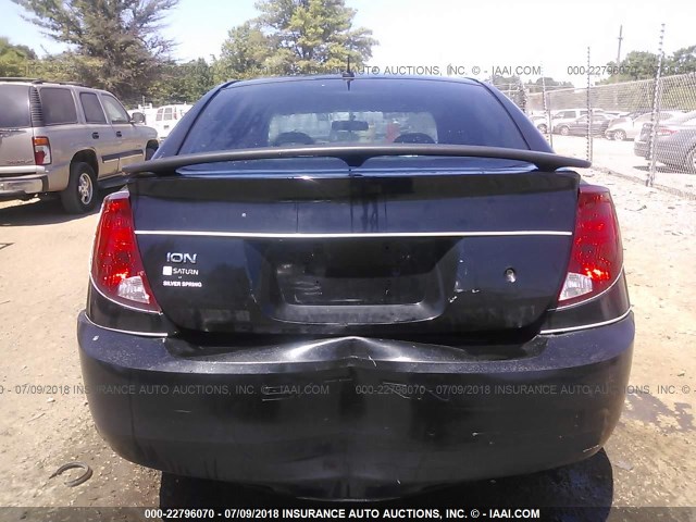 1G8AG54F75Z101688 - 2005 SATURN ION LEVEL 1 BLACK photo 6