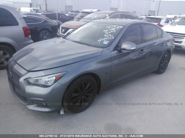 JN1BV7AP0FM333513 - 2015 INFINITI Q50 PREMIUM/SPORT GRAY photo 2