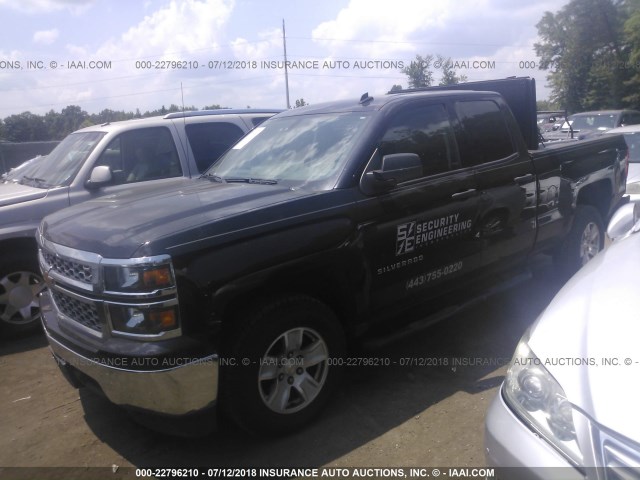 1GCRCREH8EZ106152 - 2014 CHEVROLET SILVERADO C1500 LT BLACK photo 2