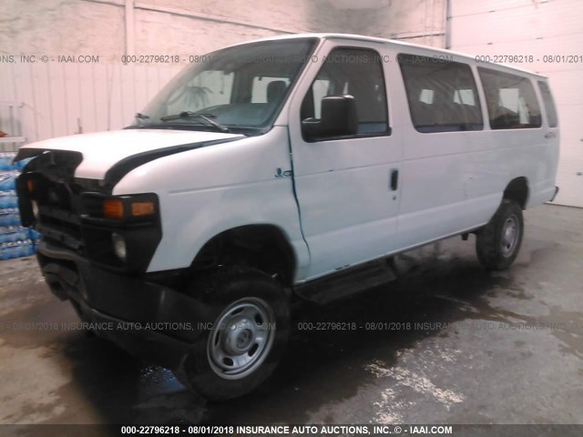 1FBSS3BL9CDA53275 - 2012 FORD ECONOLINE E350 SUPER DUTY WAGON WHITE photo 2