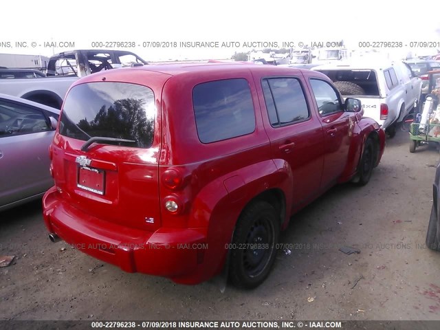 3GNDA13D18S643715 - 2008 CHEVROLET HHR LS Qırmızı foto 4