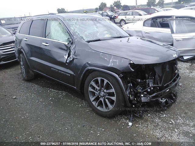 1C4RJFCG8HC730975 - 2017 JEEP GRAND CHEROKEE OVERLAND GRAY photo 1