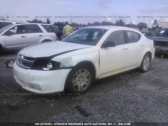 1B3BD4FB9BN563262 - 2011 DODGE AVENGER EXPRESS WHITE photo 2