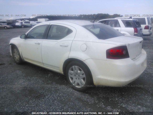 1B3BD4FB9BN563262 - 2011 DODGE AVENGER EXPRESS WHITE photo 3