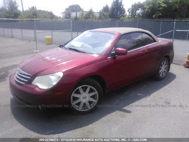 1C3LC55DX9N553353 - 2009 CHRYSLER SEBRING TOURING RED photo 2