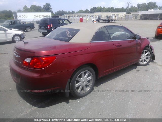 1C3LC55DX9N553353 - 2009 CHRYSLER SEBRING TOURING RED photo 4