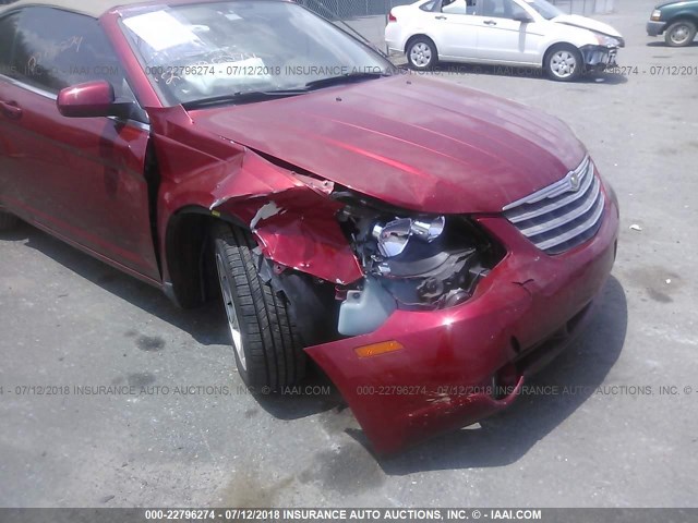 1C3LC55DX9N553353 - 2009 CHRYSLER SEBRING TOURING RED photo 6