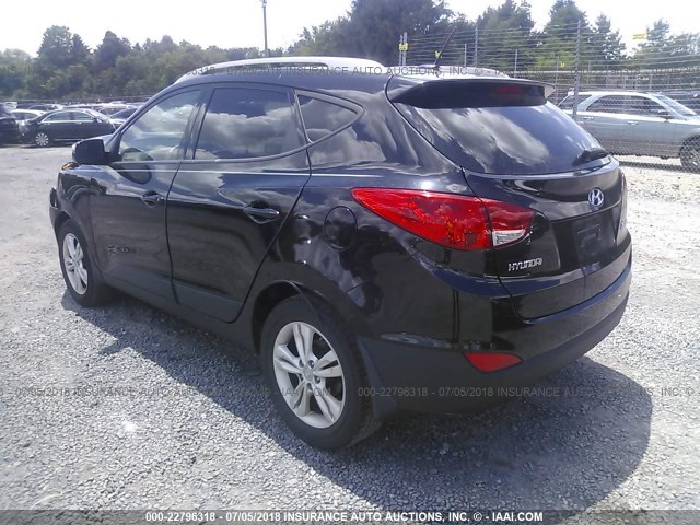 KM8JU3AC9DU741499 - 2013 HYUNDAI TUCSON GLS/LIMITED შავი ფოტო 3