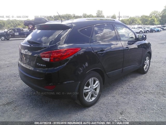 KM8JU3AC9DU741499 - 2013 HYUNDAI TUCSON GLS/LIMITED შავი ფოტო 4