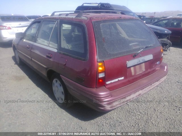 3FARP15JXRR162859 - 1994 FORD ESCORT LX/SPORT MAROON photo 3