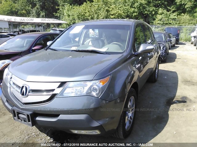 2HNYD28487H536818 - 2007 ACURA MDX TECHNOLOGY GRAY photo 2