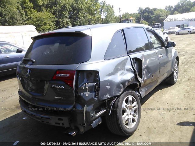 2HNYD28487H536818 - 2007 ACURA MDX TECHNOLOGY GRAY photo 4