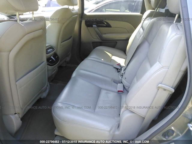 2HNYD28487H536818 - 2007 ACURA MDX TECHNOLOGY GRAY photo 8