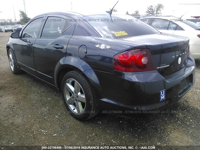 1B3BD1FB4BN558923 - 2011 DODGE AVENGER MAINSTREET BLUE photo 3