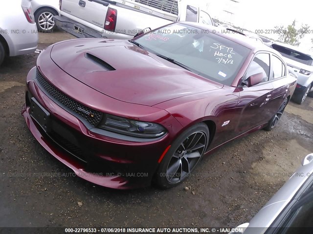 2C3CDXGJ8JH284441 - 2018 DODGE CHARGER R/T 392 BURGUNDY photo 2