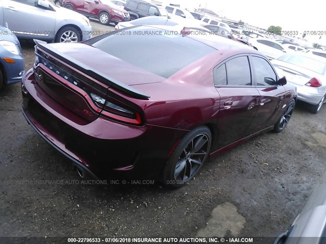 2C3CDXGJ8JH284441 - 2018 DODGE CHARGER R/T 392 BURGUNDY photo 4