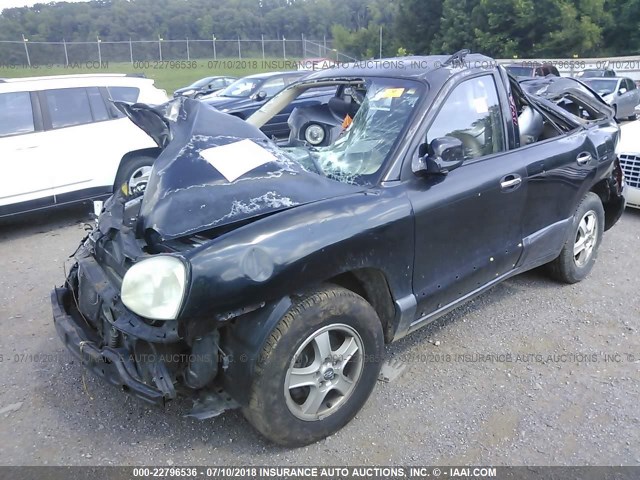 KM8SC73E34U613935 - 2004 HYUNDAI SANTA FE GLS/LX BLACK photo 2