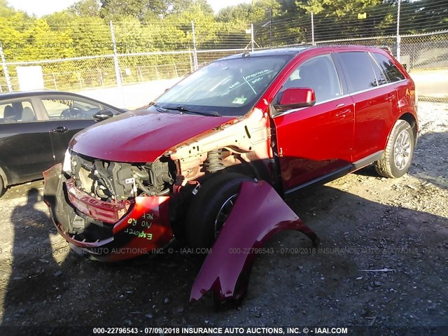 2FMDK39C18BB29350 - 2008 FORD EDGE LIMITED RED photo 2