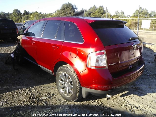 2FMDK39C18BB29350 - 2008 FORD EDGE LIMITED RED photo 3