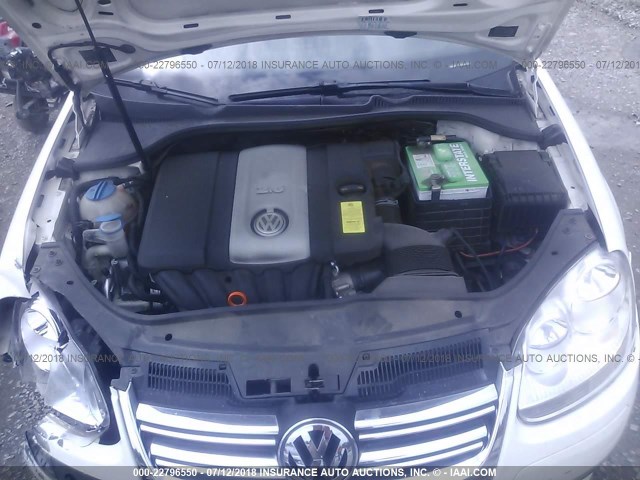 3VWEF71K47M202616 - 2007 VOLKSWAGEN JETTA WOLFSBURG WHITE photo 10