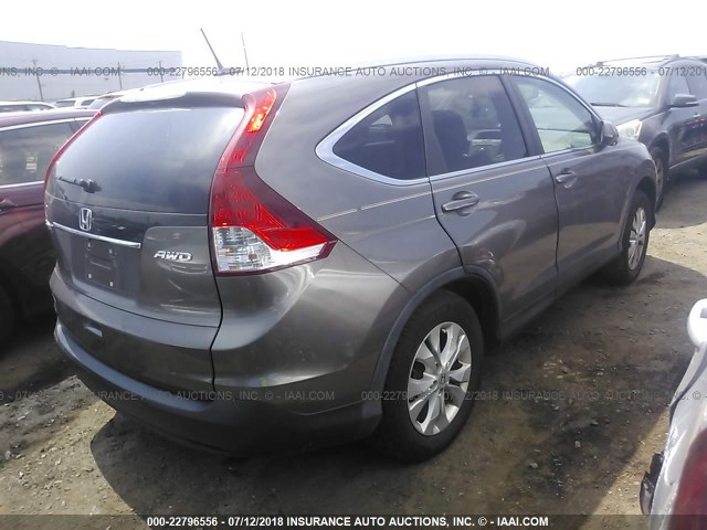 5J6RM4H7XEL096434 - 2014 HONDA CR-V EXL BROWN photo 4