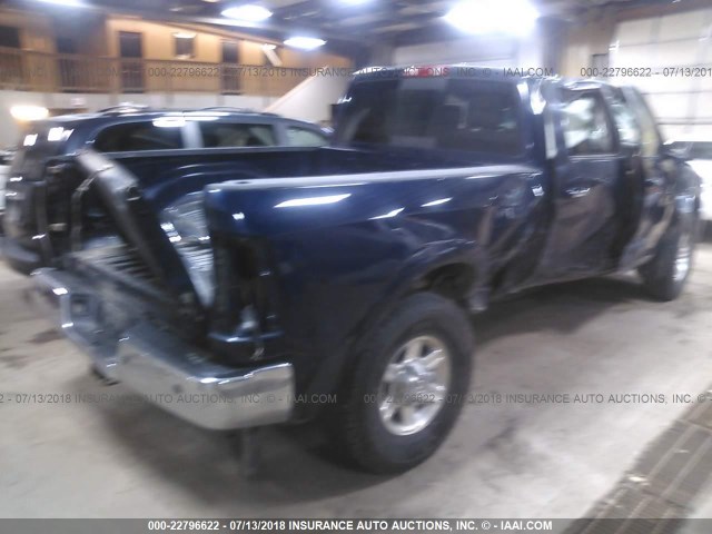 3C6UD5FL8CG260903 - 2012 DODGE RAM 2500 LARAMIE BLUE photo 4