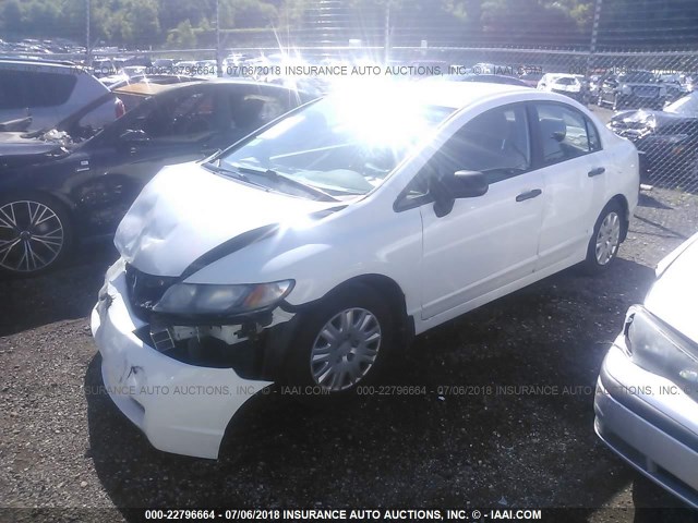 19XFA1F39AE081975 - 2010 HONDA CIVIC VP WHITE photo 2