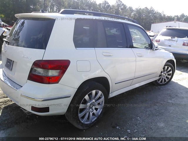 WDCGG8HB4CF815070 - 2012 MERCEDES-BENZ GLK 350 4MATIC WHITE photo 4