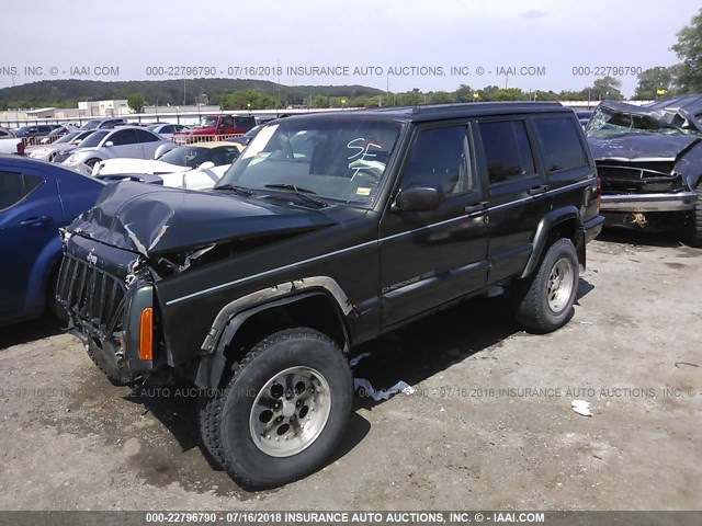 1J4FJ78S8VL575291 - 1997 JEEP CHEROKEE COUNTRY GREEN photo 2