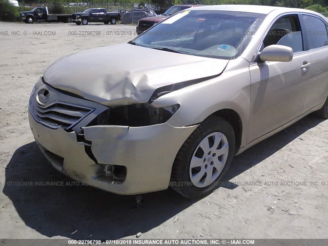 4T1BK3EK3AU107869 - 2010 TOYOTA CAMRY SE/LE/XLE ოქროსფერი ფოტო 6