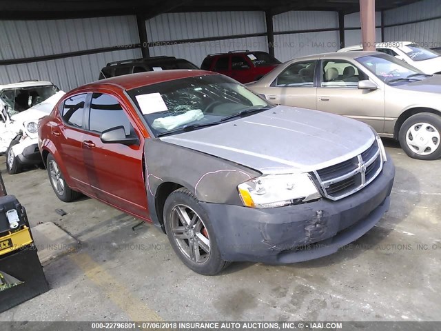 1B3LC56K58N199184 - 2008 DODGE AVENGER SXT ORANGE photo 1